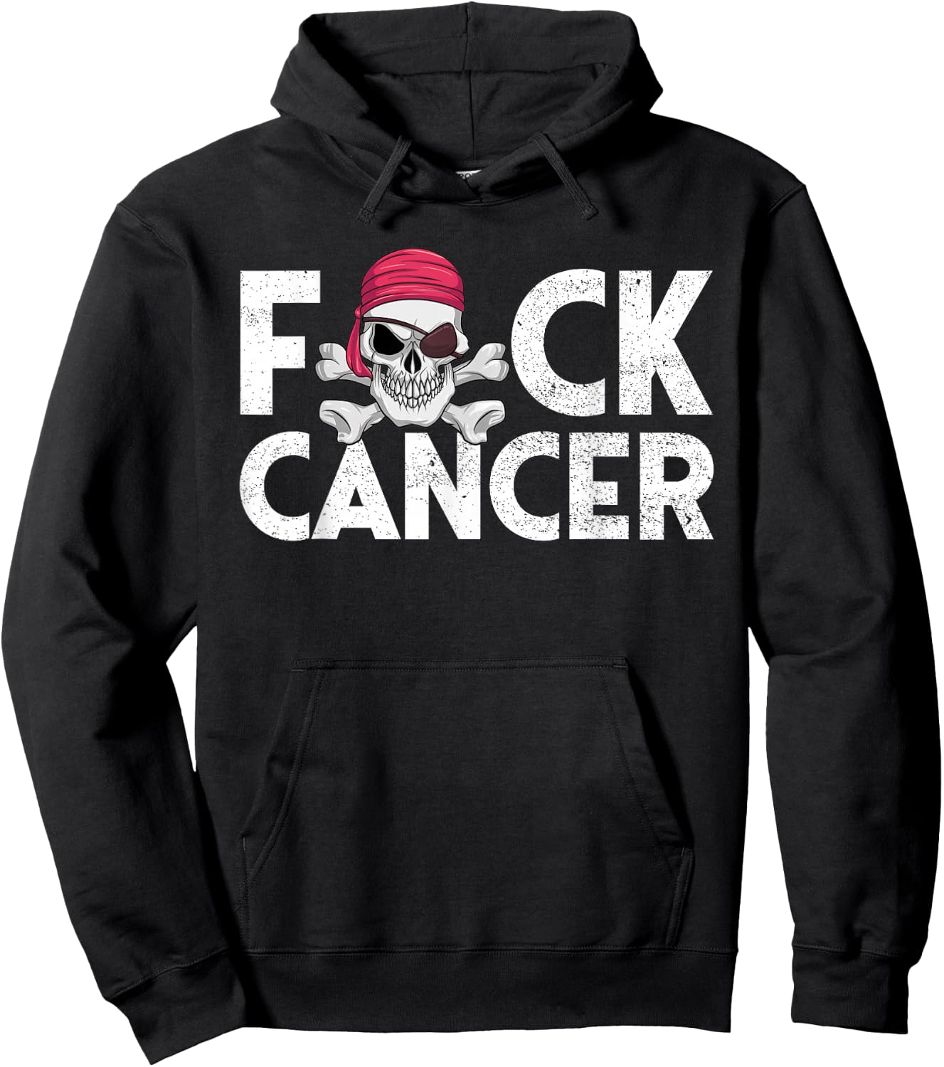 Fuck Cancer Pirate Cancer Survivor Gift Fuck Cancer Hoodie - Hoodie | Black