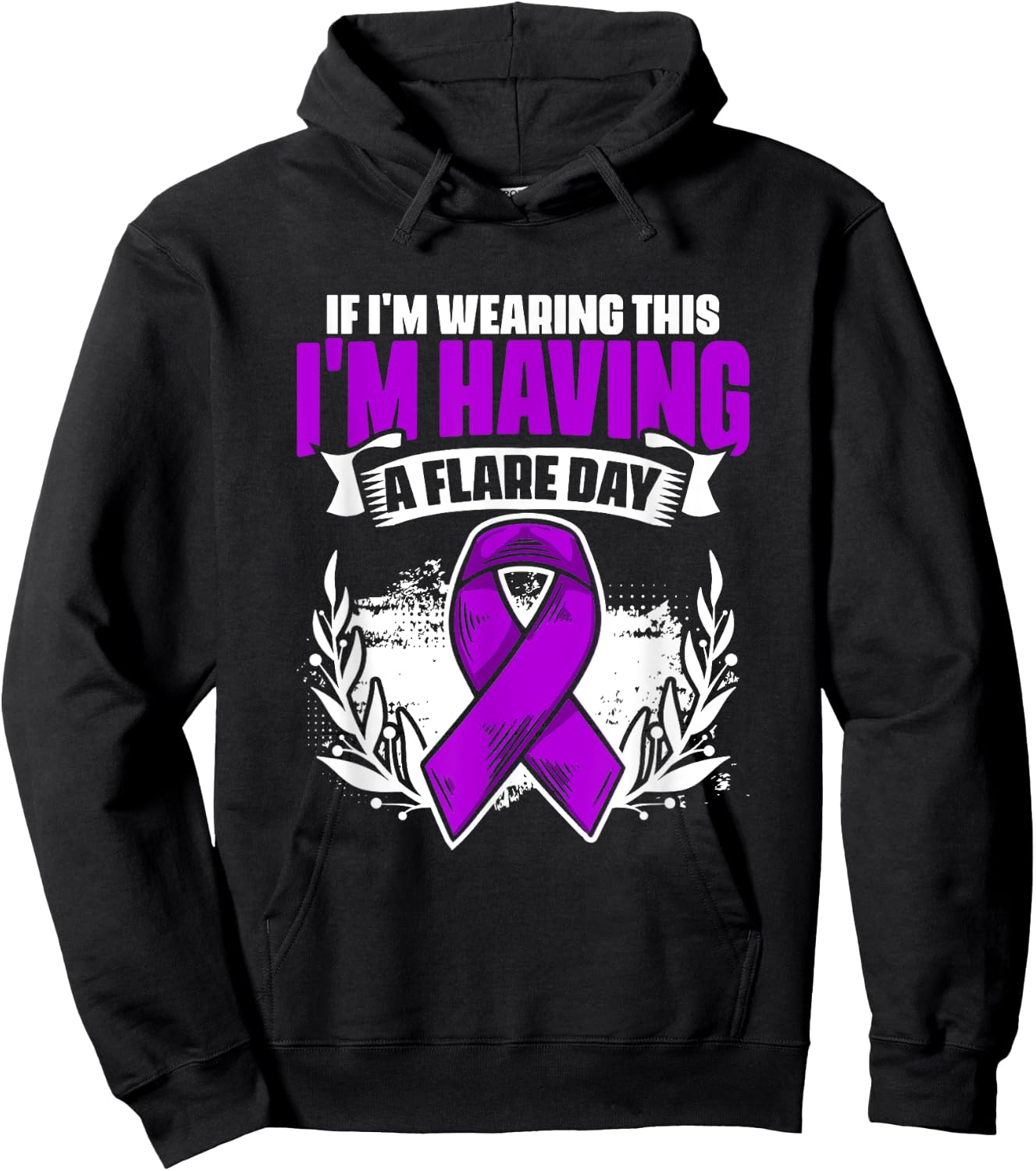 Flare Day - Fibro Survivor Warrior Fibromyalgia Awareness Hoodie - Hoodie | Black