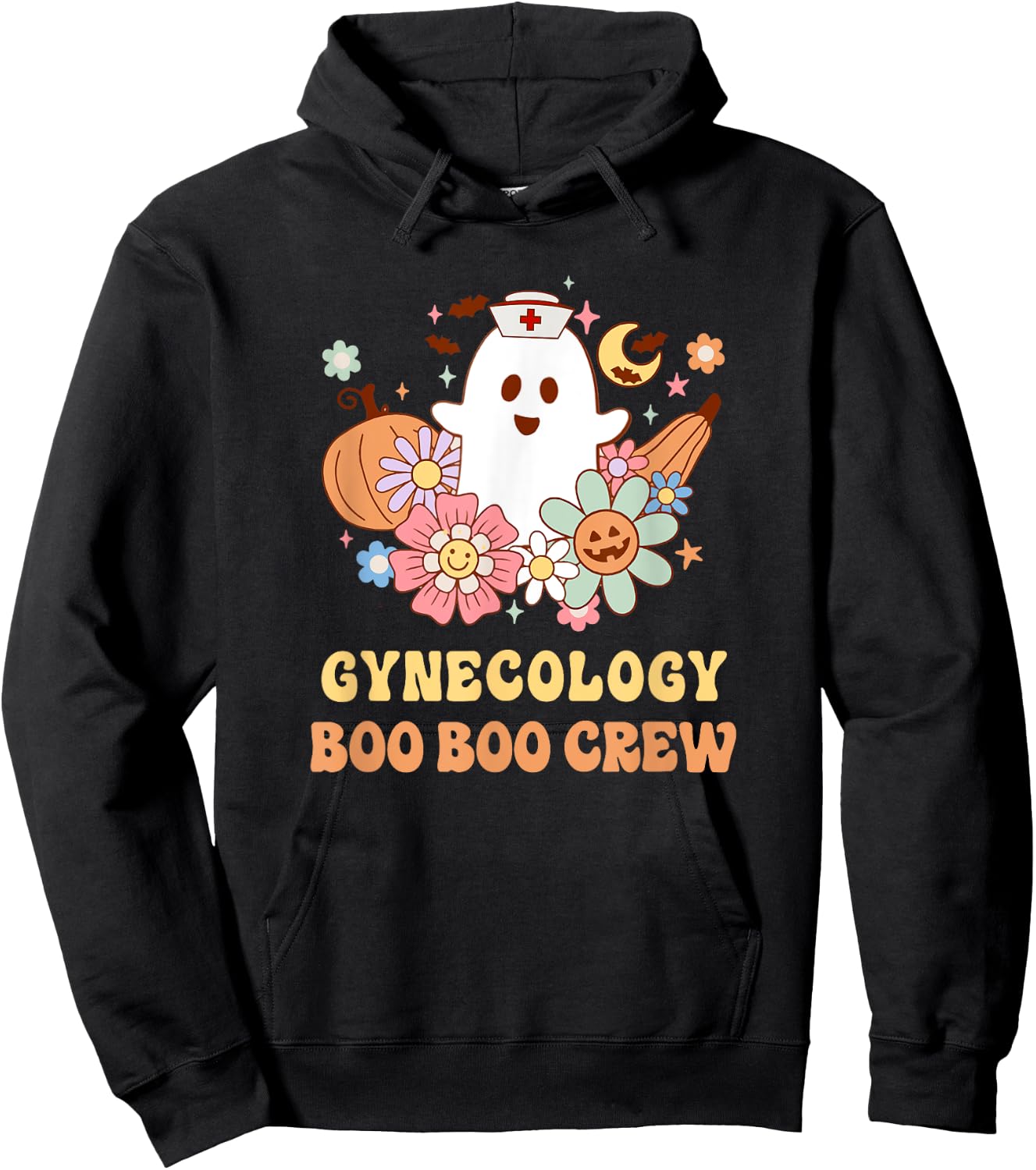Gynecology Boo Boo Crew Nurse Halloween Hoodie - Hoodie | Black