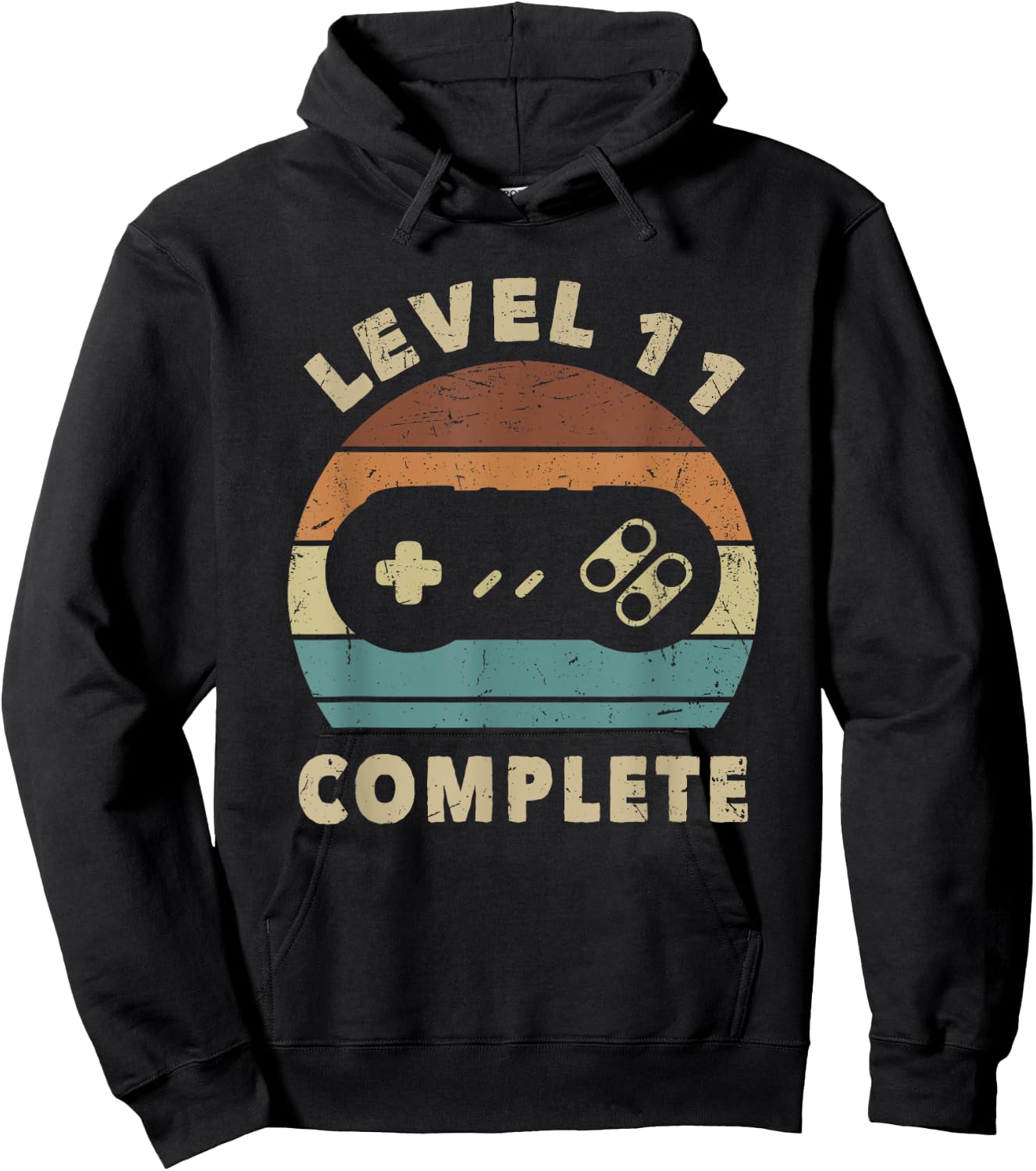 11th Wedding Anniversary Her Funny Level 11 Complete Hoodie - Hoodie | Black