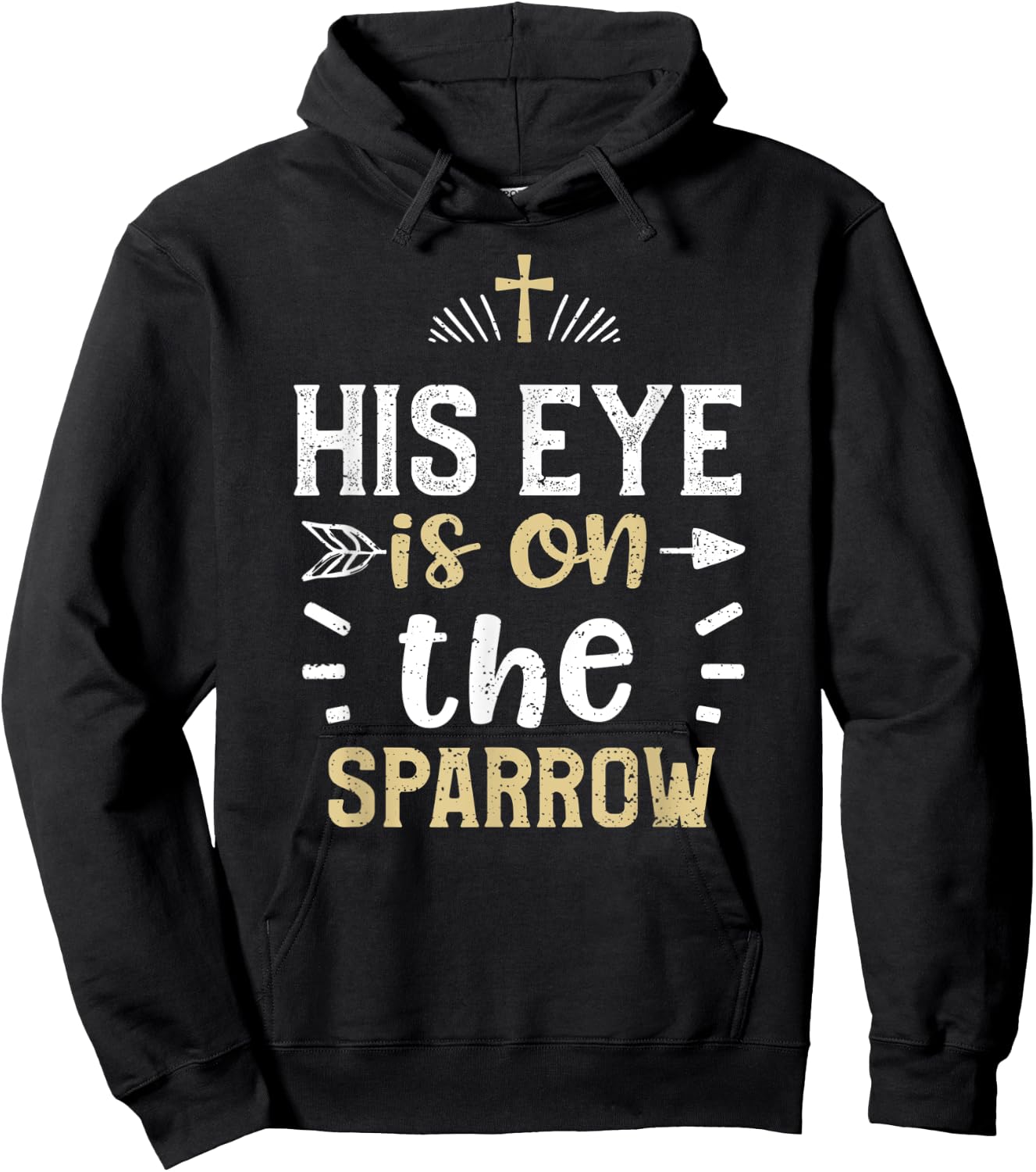Lord: His eye is on the sparrow - Jesus Sayings Hoodie - Hoodie | Black