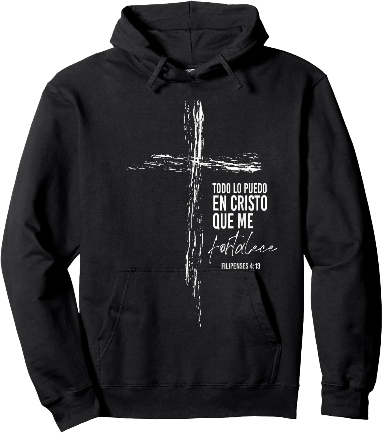 Regalos Cristianos Versos Filipenses 4 13 Christian Spanish Hoodie - Hoodie | Black