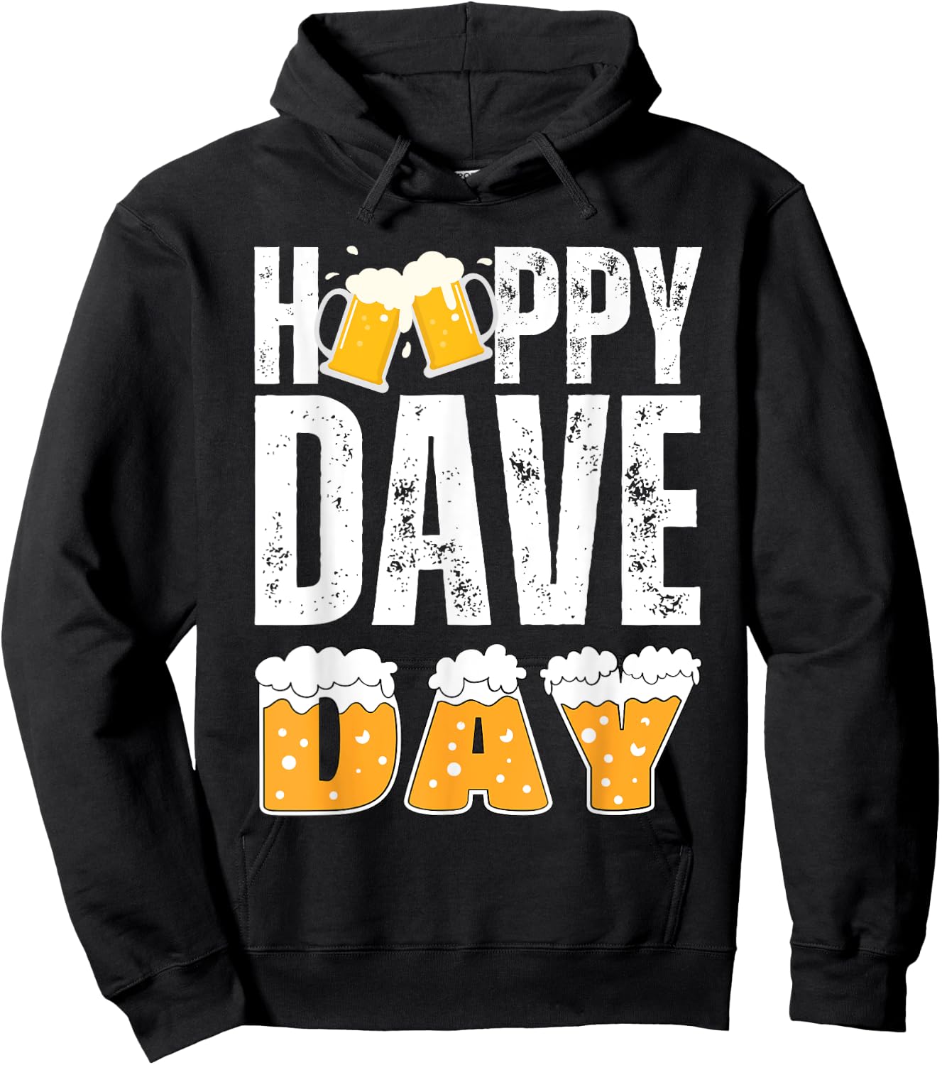 DAVE Name Matching Birthday Beer Funny Christmas Gifts Idea Hoodie - Hoodie | Black