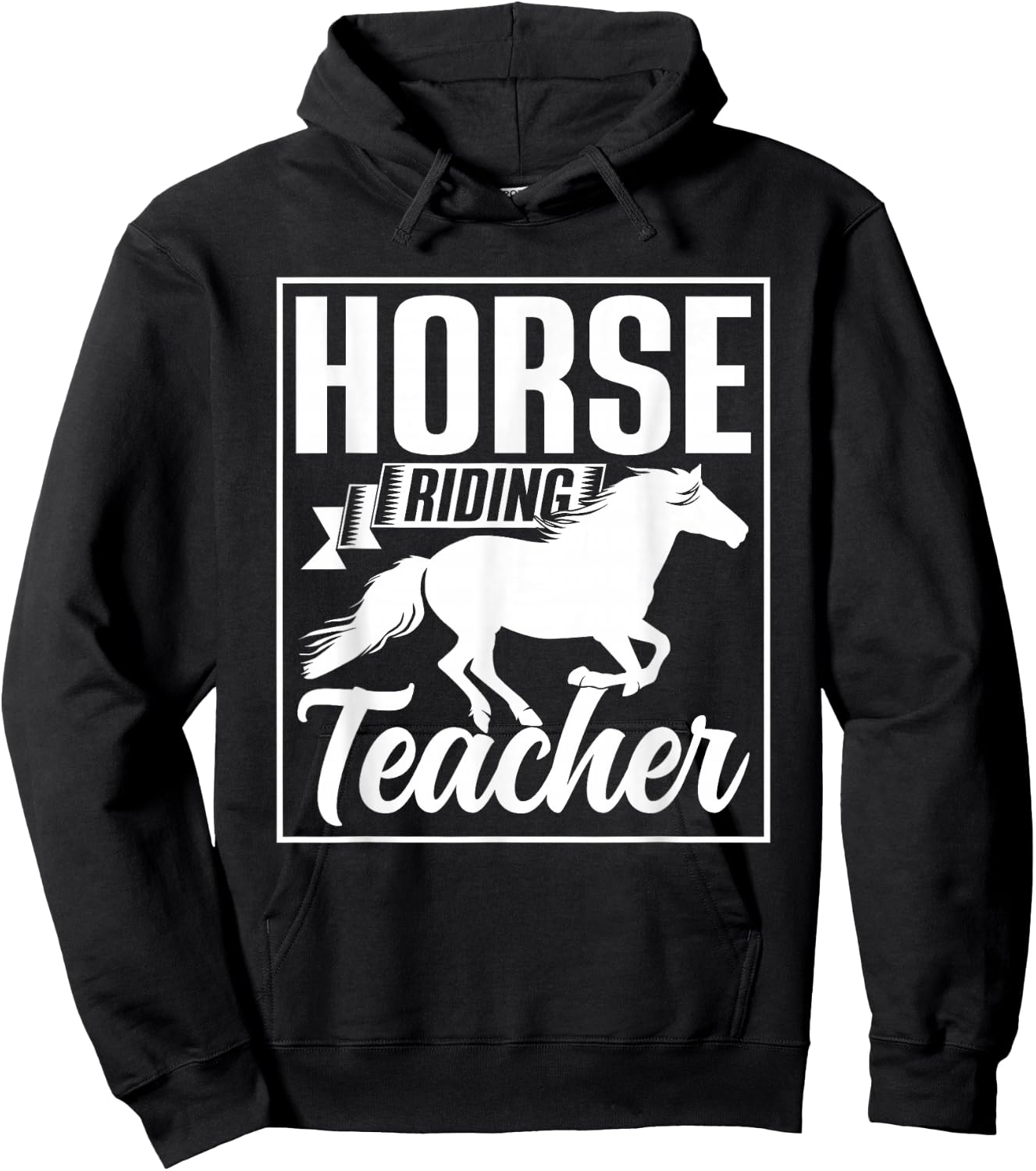 Horse Riding Teacher Rider Lover Equestrian Hoodie - Hoodie | Black