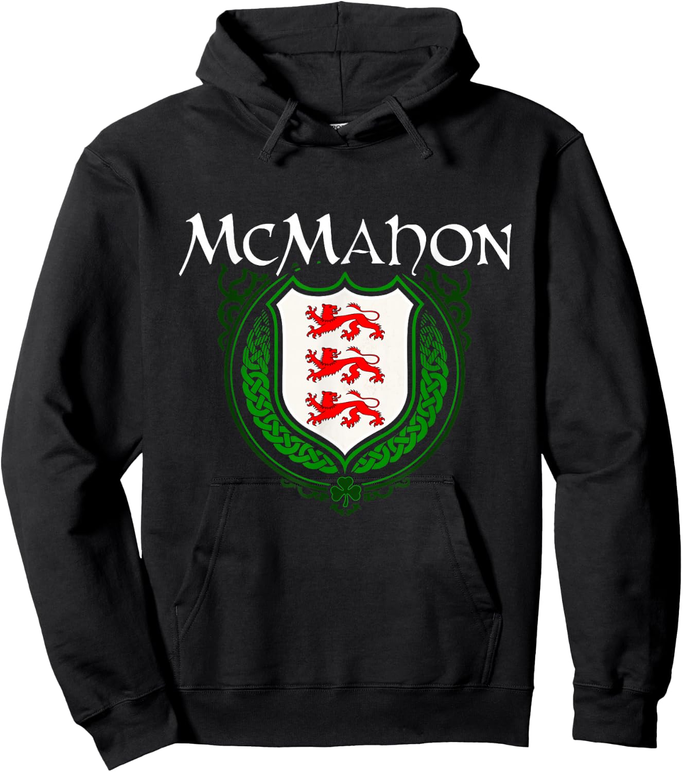 McMahon Surname Irish Clan Tartan Badge Ireland Hoodie - Hoodie | Black