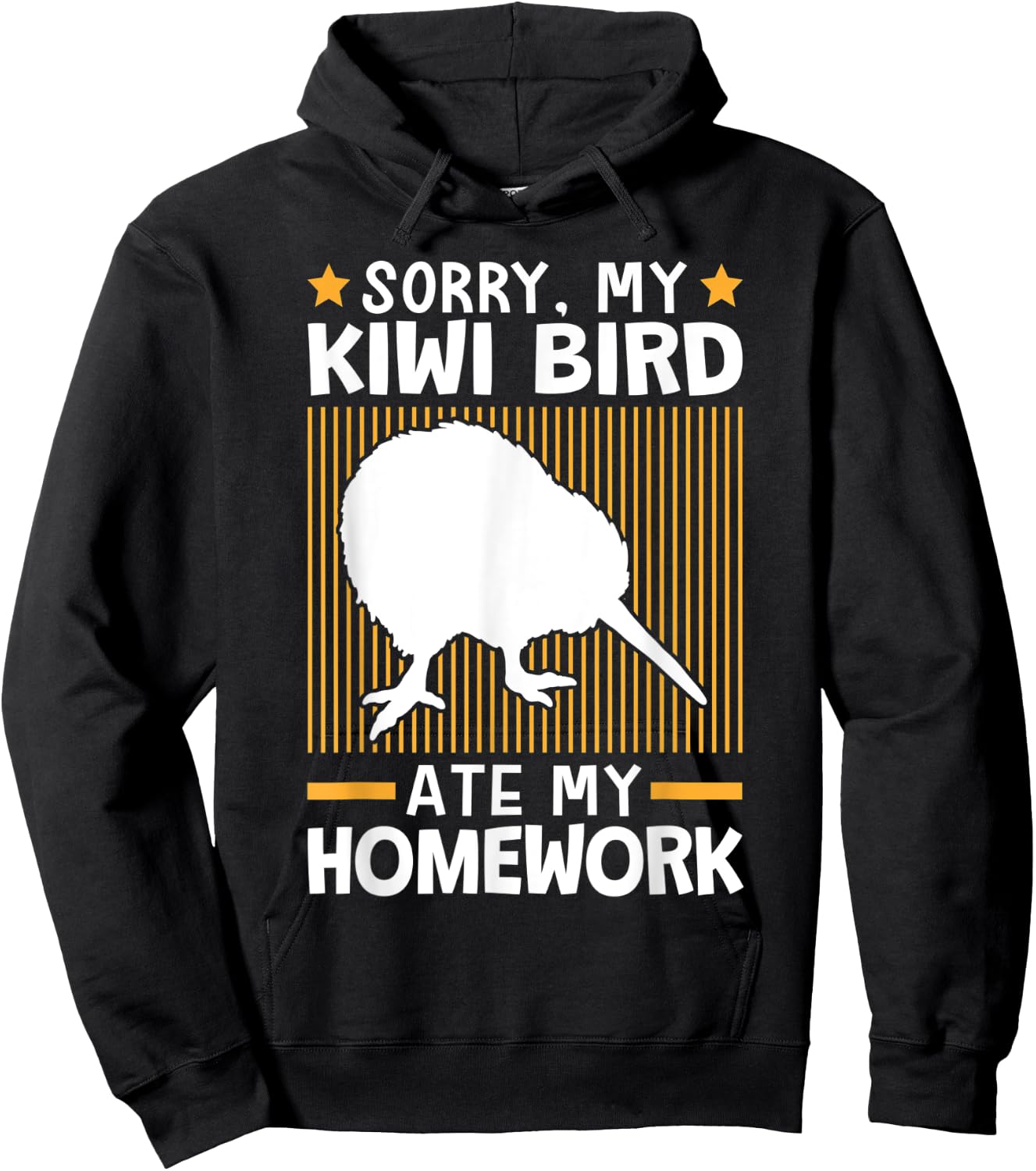 Kiwi Bird ate my homework flightless Kiwi bird Hoodie - Hoodie | Black