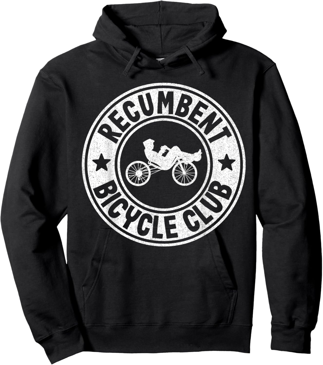 Recumbent Bicycle Club Logo Trike Bike Velomobile Cyclist Hoodie - Hoodie | Black