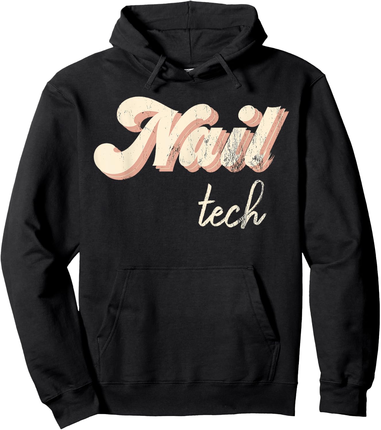 Vintage Nail Technician Retro Nail Hustler Nail Tech Hoodie - Hoodie | Black