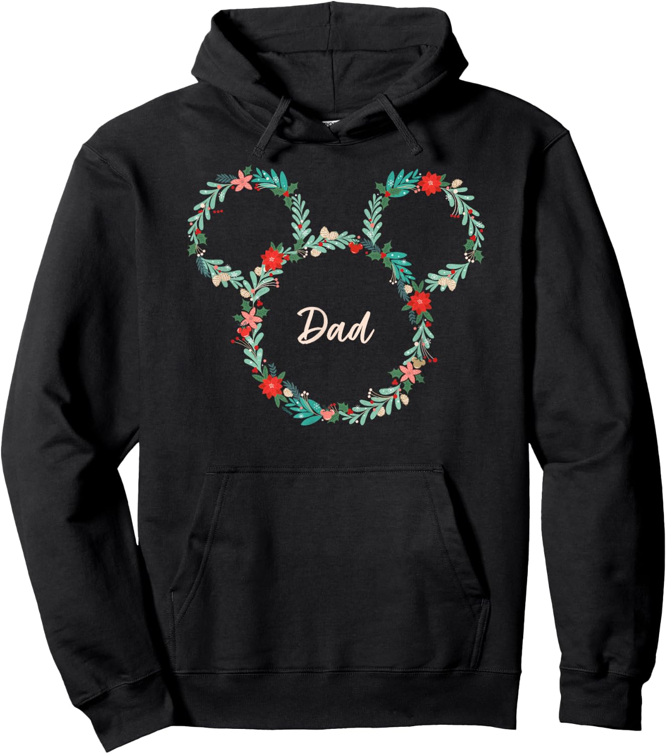 Disney Mickey Mouse Christmas Family Vacation Trip Dad Hoodie - Hoodie | Black