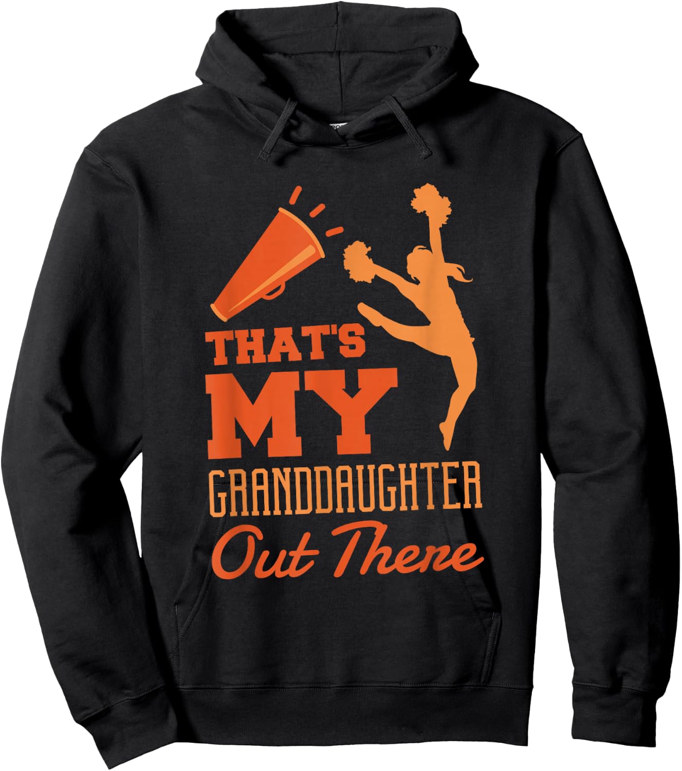 That'S My Granddaughter Out There, Cheerleader Cheerleading Hoodie - Hoodie | Black
