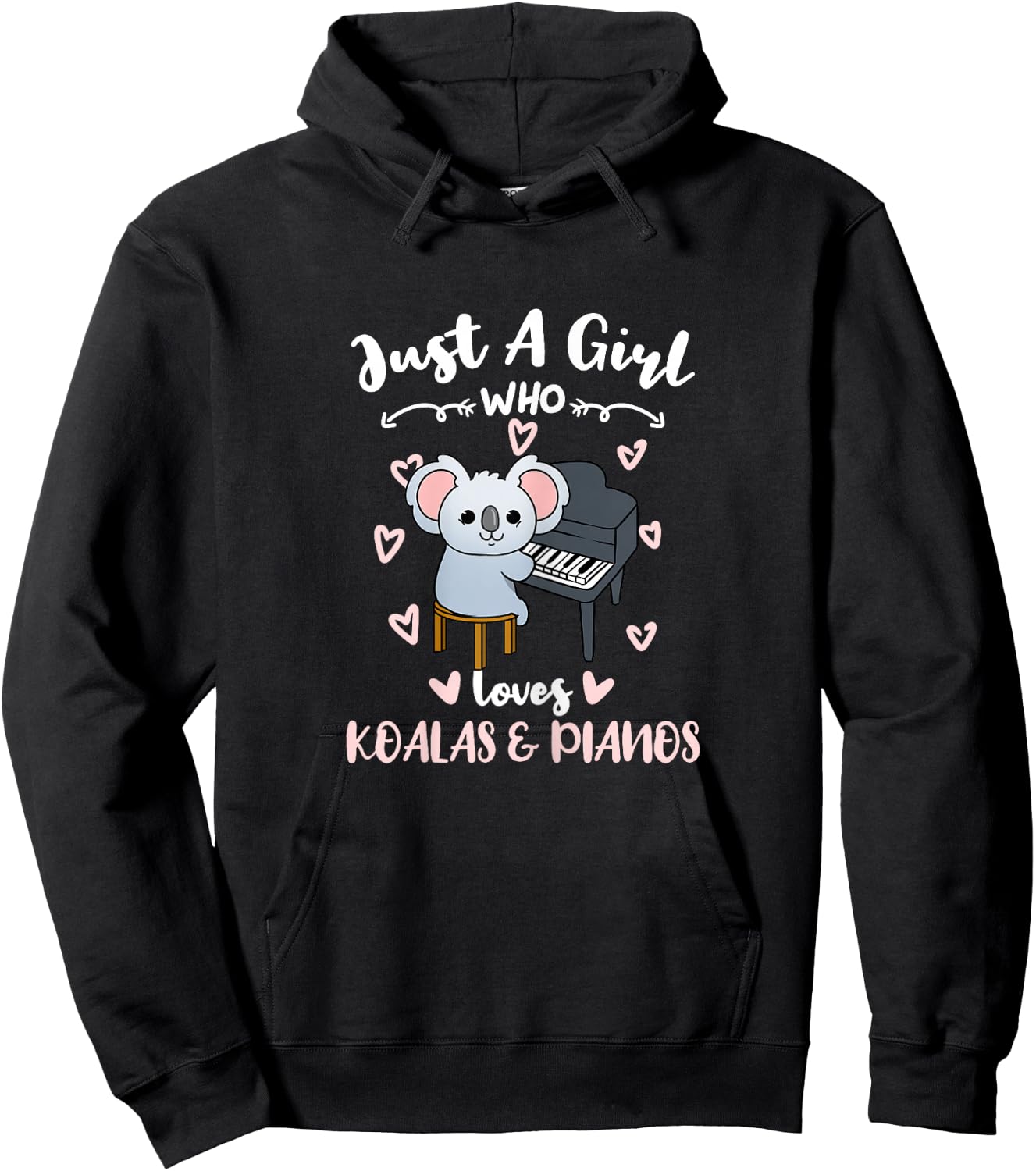 Just A Girl Who Loves Koalas And Pianos Hoodie - Hoodie | Black