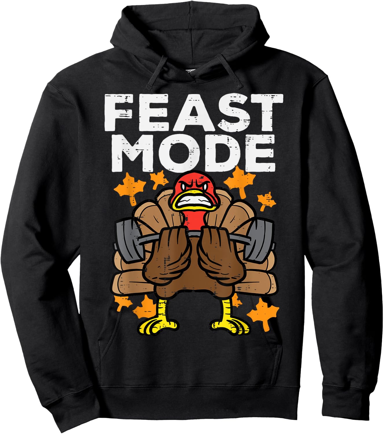 Thanksgiving Feast Turkey Barbel Mode Fall Gym Men Women Kid Hoodie - Hoodie | Black
