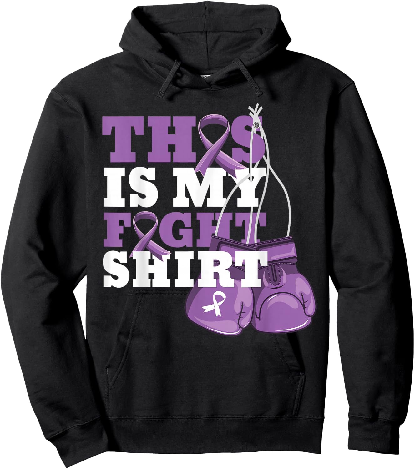 This Is My Fight Shirt Alzheimer Fighter Support Strong men Hoodie - Hoodie | Black