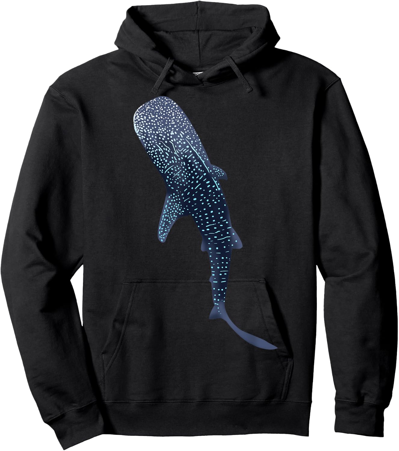Shark Whale Large Cool Fish Animal Hoodie - Hoodie | Black
