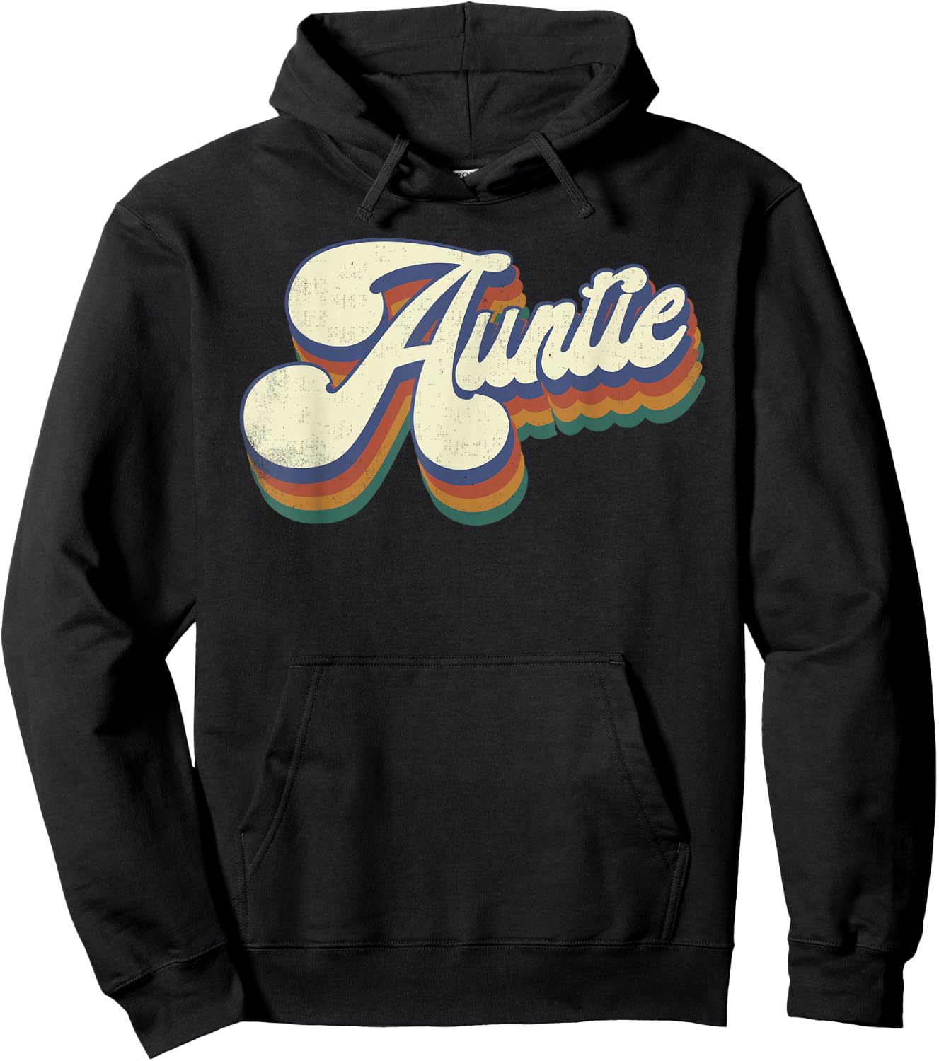 Auntie Gifts Retro Vintage Mother's Day Aunt Hoodie - Hoodie | Black