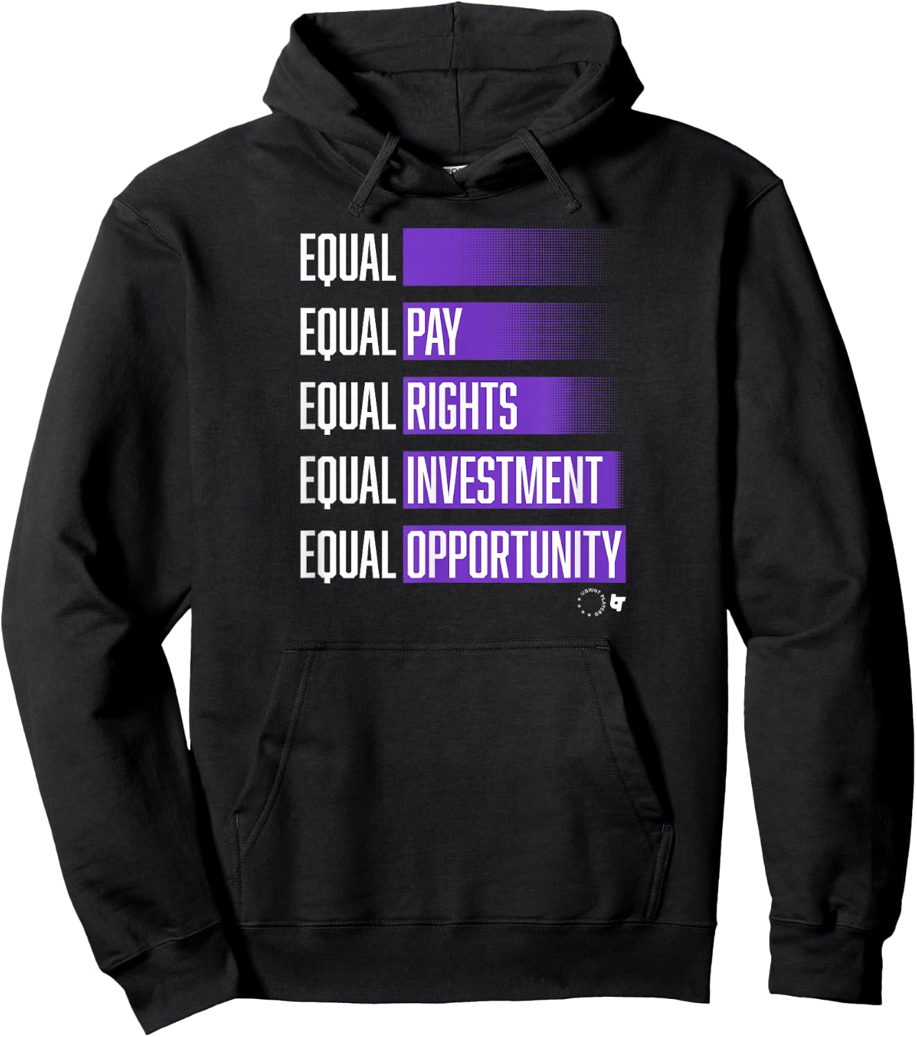 USWNTPA - Equal - Fight For Equality - USA Soccer Hoodie - Hoodie | Black