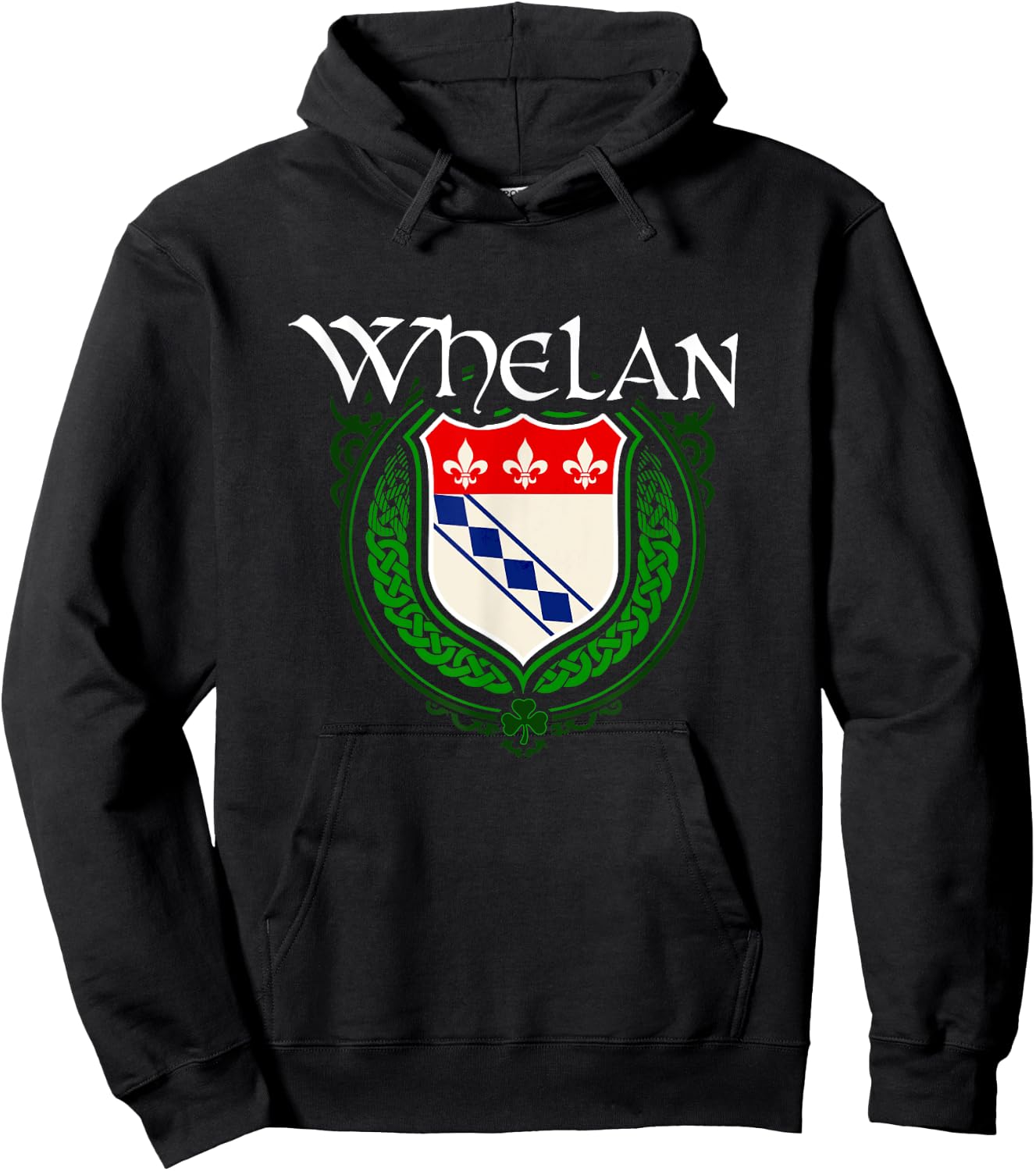 Whelan Surname Irish Clan Tartan Badge Ireland Hoodie - Hoodie | Black