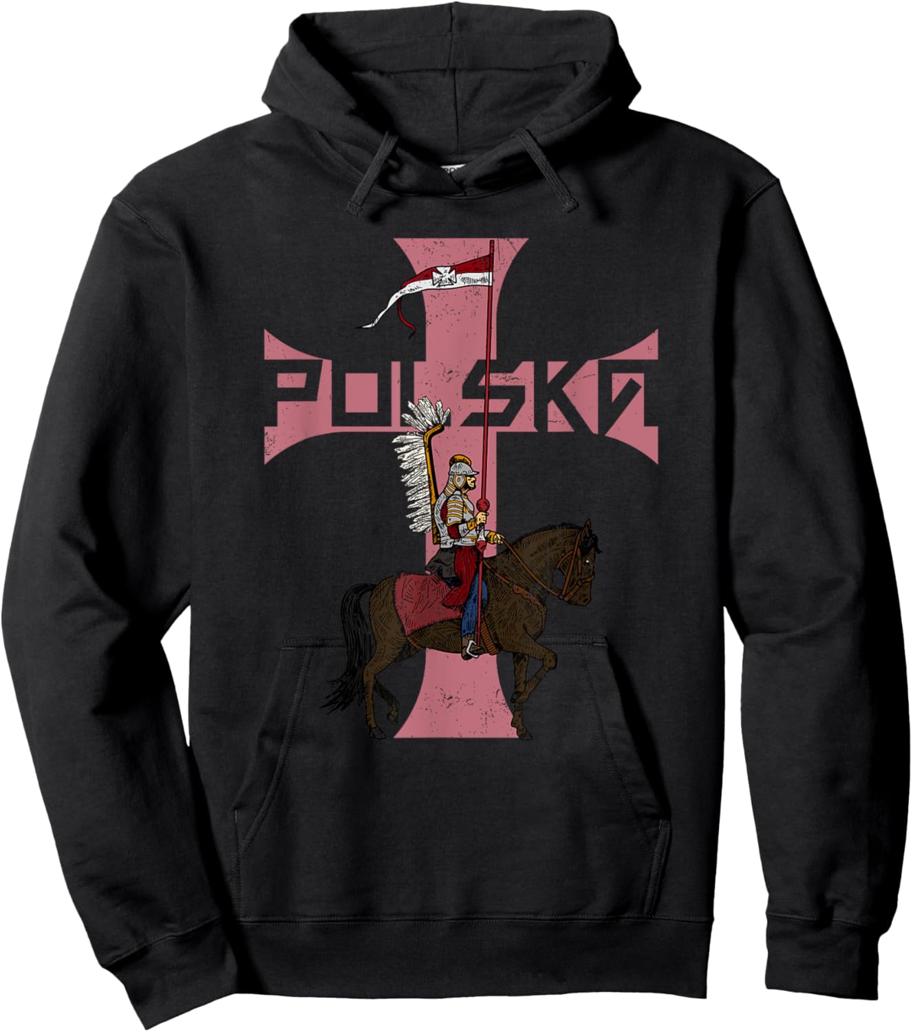 Poland husaria Polish winged hussars military Polska Krakow Hoodie - Hoodie | Black