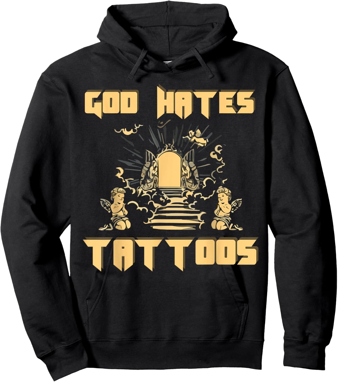 God Hates Tattoos Christian Bible Jesus Anti Tattoo Religion Hoodie - Hoodie | Black