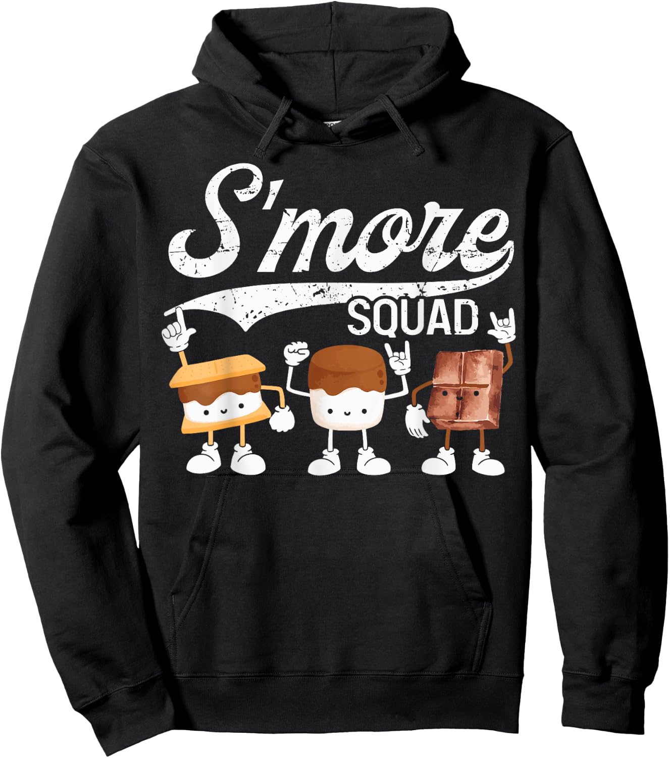 Smore Squad Camping Campfire Chocolate Marshmallow S'Mores Hoodie - Hoodie | Black