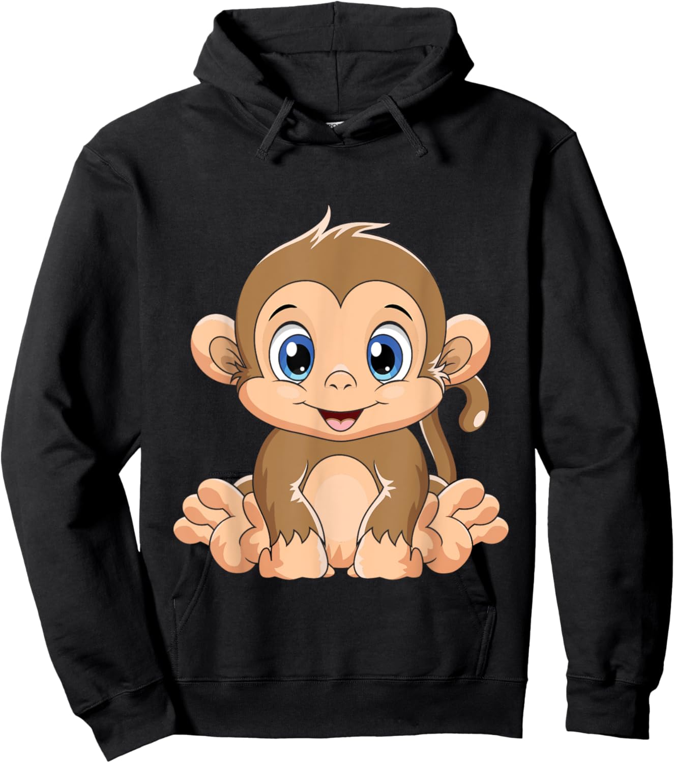 Cute Baby Monkey - Animal Lover Primate Zookeeper Zoology Hoodie - Hoodie | Black