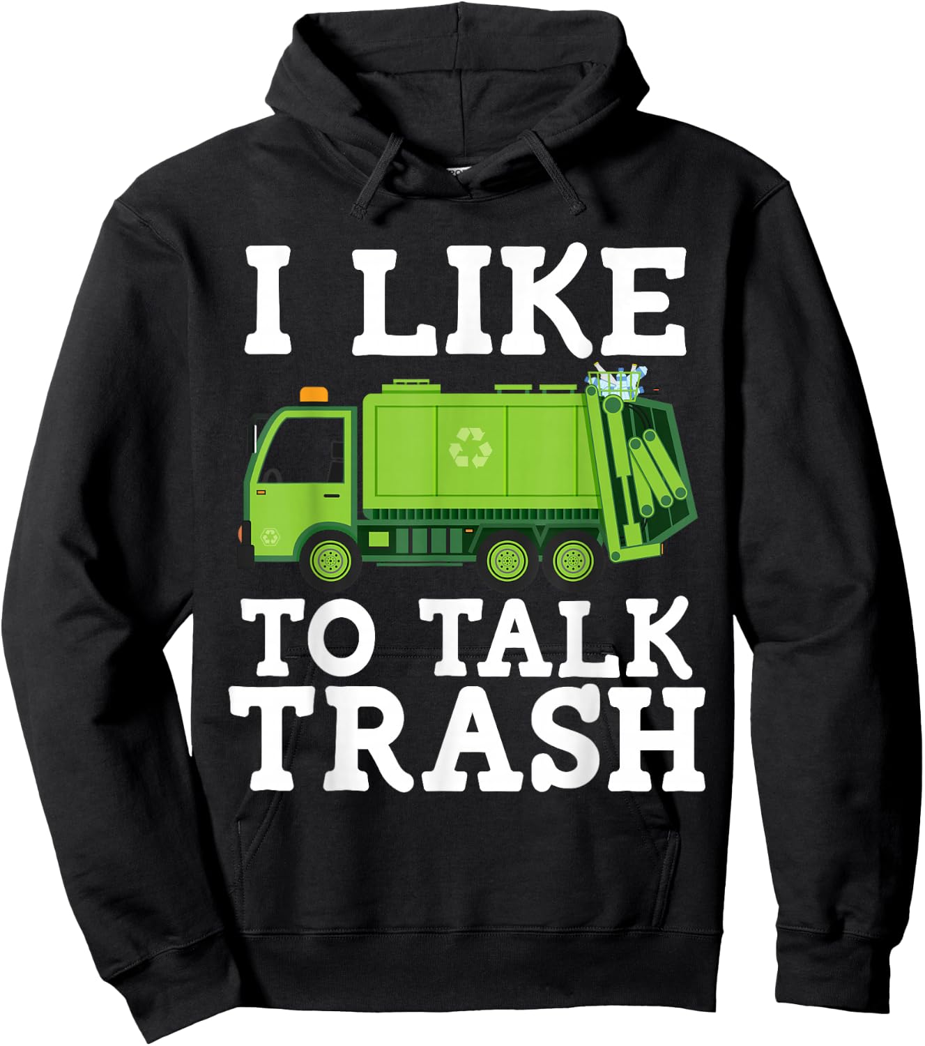 Recycling Garbage Truck Trash Collector Recycle Earth Day Hoodie - Hoodie | Black