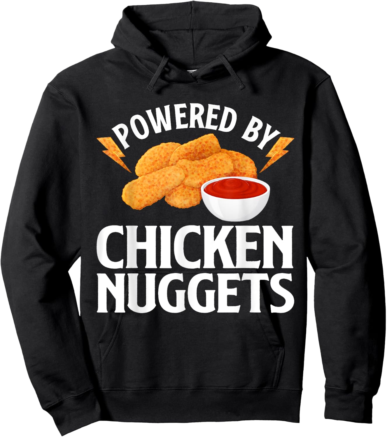 Funny Chicken Nugget Design Women Kids Nuggets Lover Hoodie - Hoodie | Black