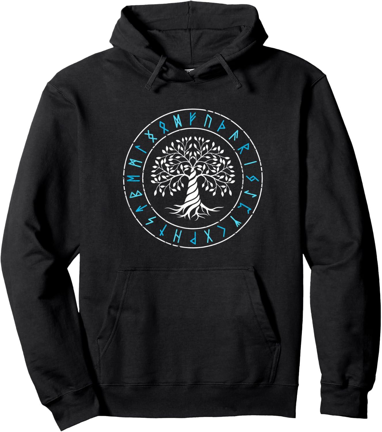Yggdrasil Tree of Life Viking Runes Norse Mythology Hoodie - Hoodie | Black