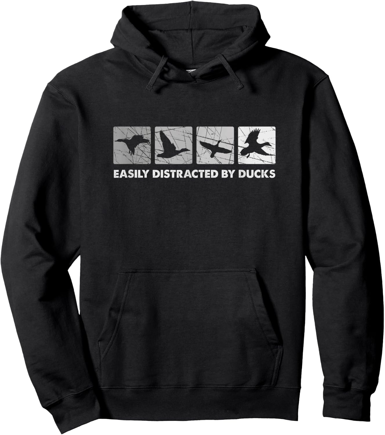 Easily Distracted by Ducks, Duck Hunting Hoodie - Hoodie | Black