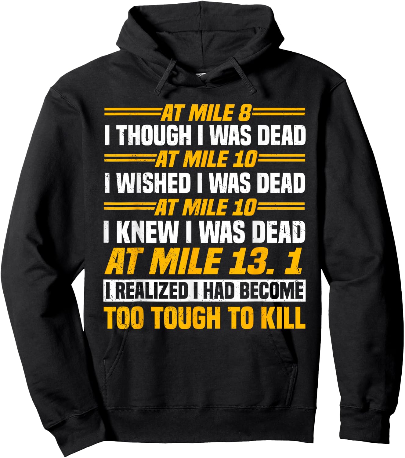 Marathoner Marathon Running Shoes Foot Race Runner Hoodie - Hoodie | Black