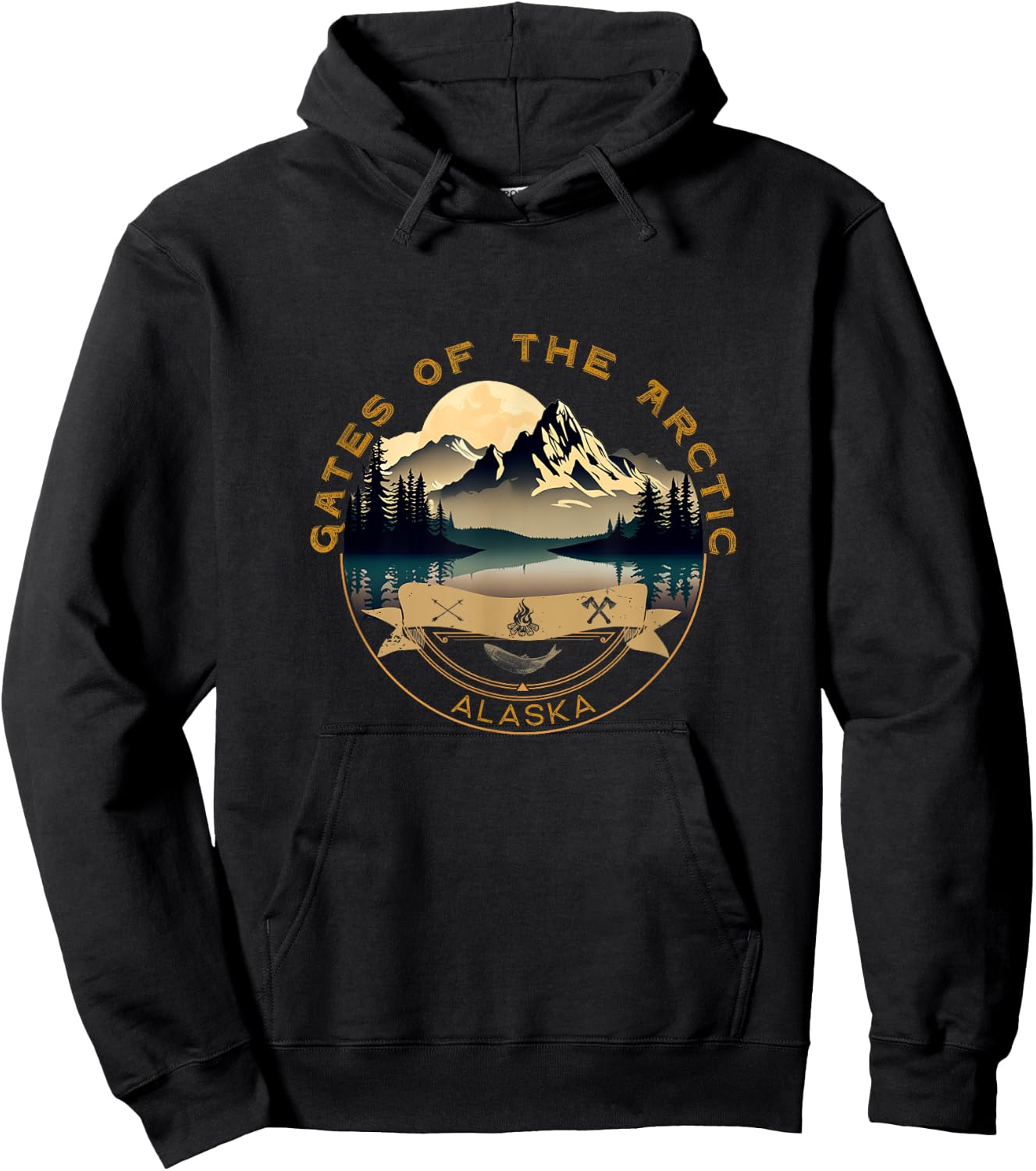 Gates of the Arctic National Park Vacation Apparel -Souvenir Hoodie - Hoodie | Black