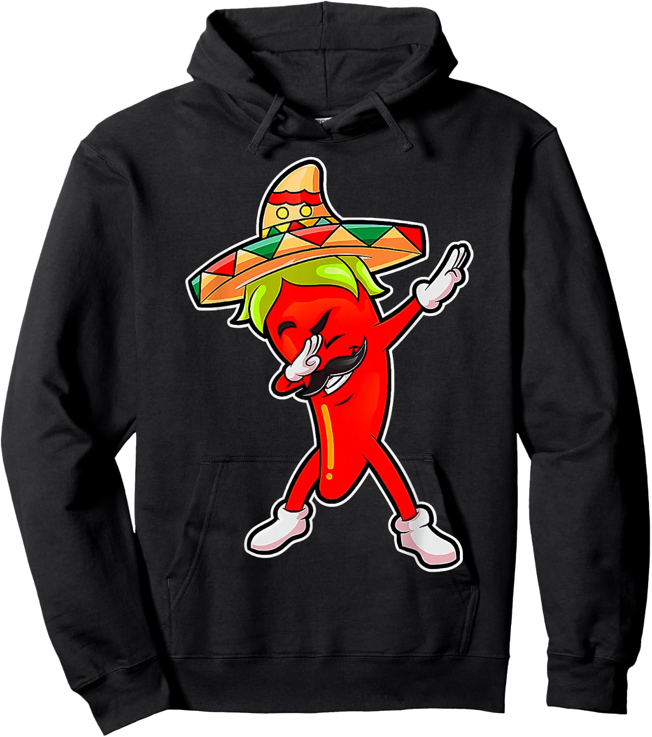 Gift Cute Chili Dabbing Pepper Mexican Hot Jalapeno Dab Gift Hoodie - Hoodie | Black
