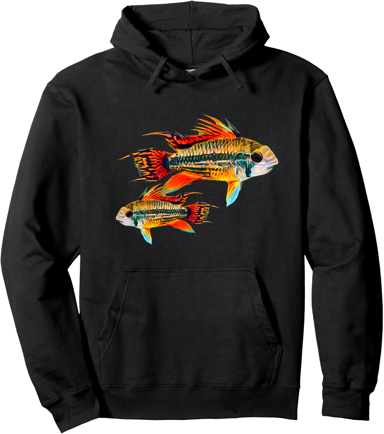 Cockatoo Dwarf Cichlid Apistogramma Cichlids Aquarium Hoodie - Hoodie | Black