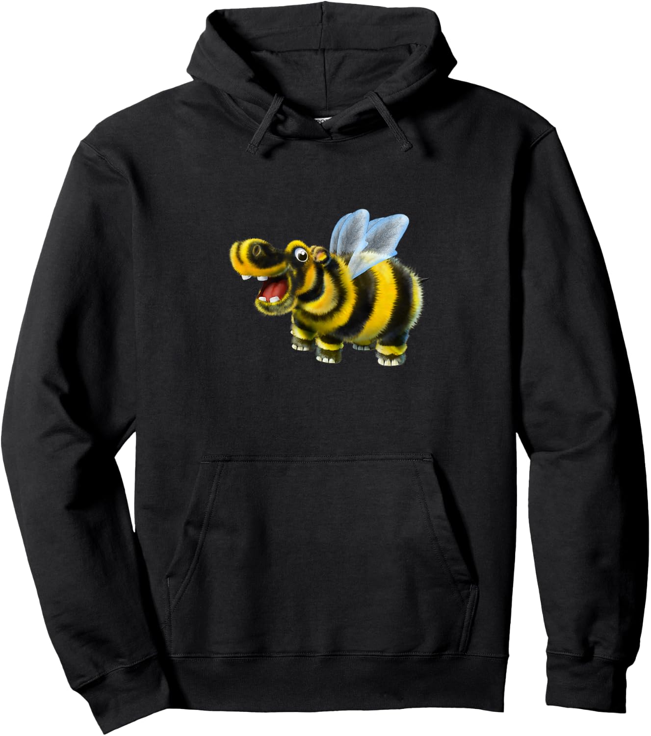 The Bumble Bee Hippo Hoodie - Hoodie | Black