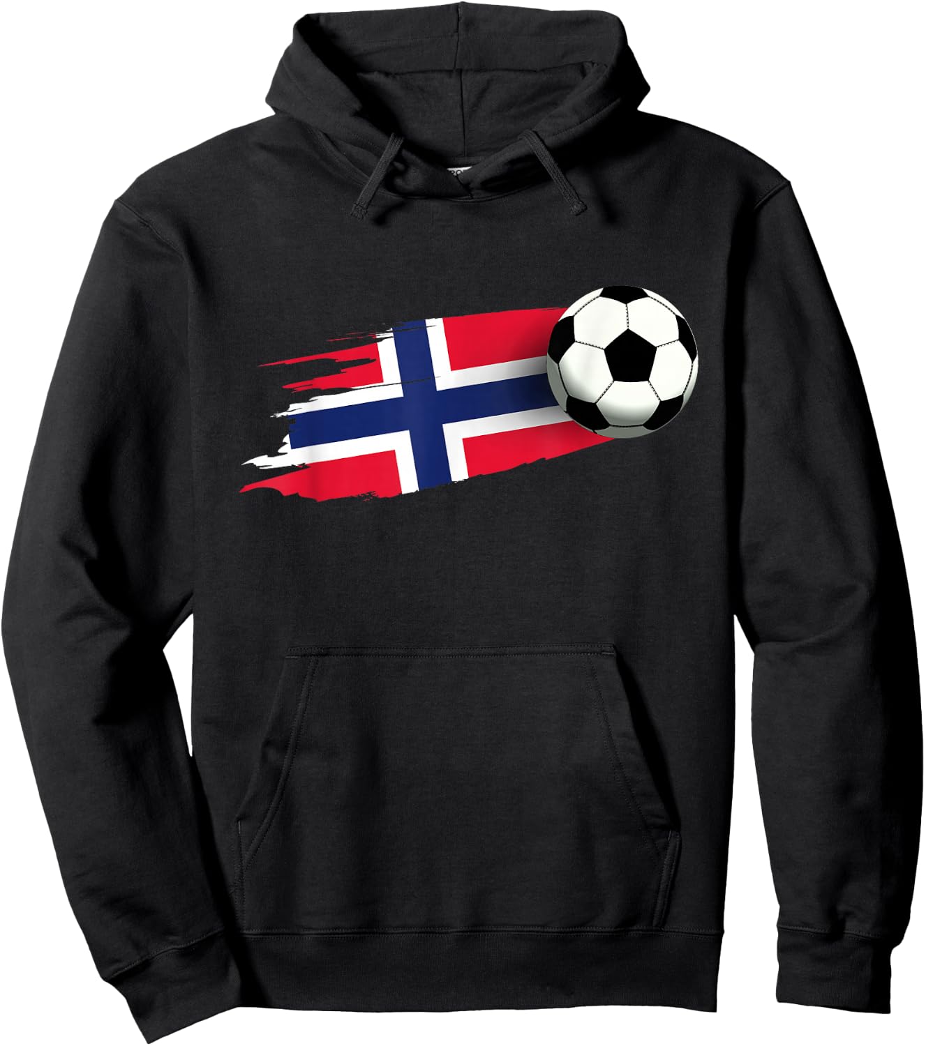Norway Flag Jersey Norwegian Soccer Team Norwegian Hoodie - Hoodie | Black