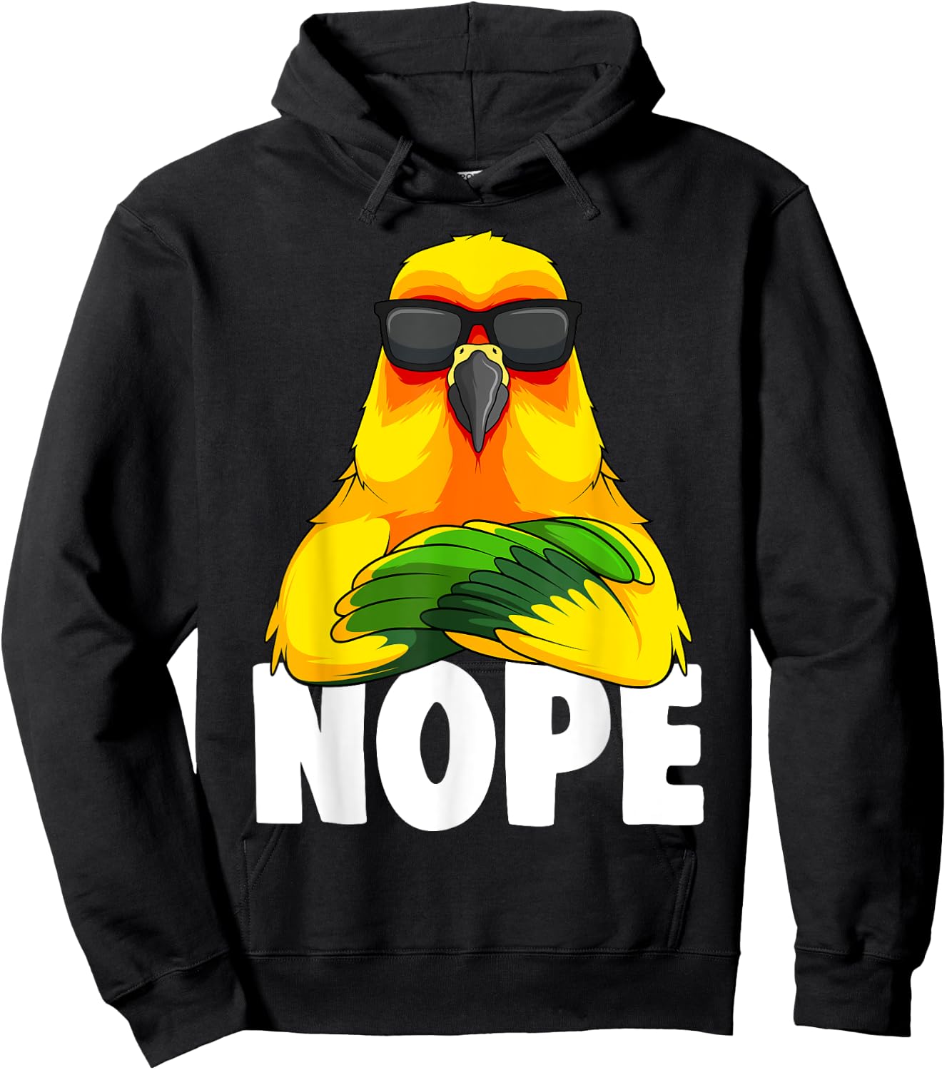 Sun Conure Parrot Bird Hoodie - Hoodie | Black