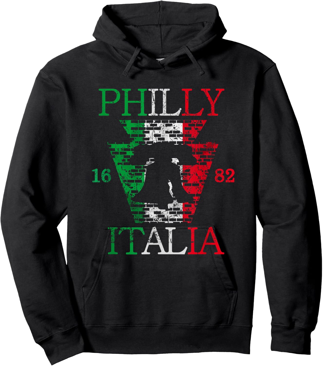 Philly Italian Flag Italia Liberty Bell South Philadelphia Hoodie - Hoodie | Black