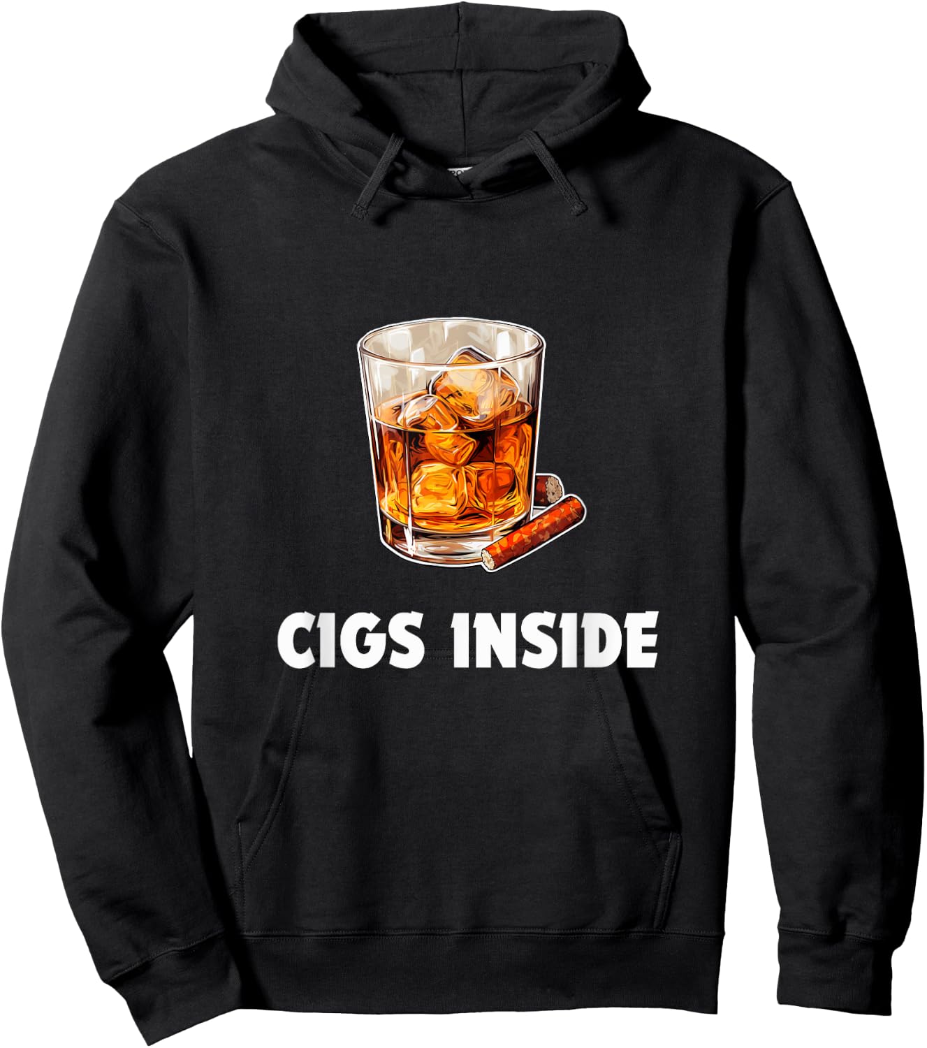 Cigs Inside Cigarette Funny College Frat Drinking Graphic Hoodie - Hoodie | Black