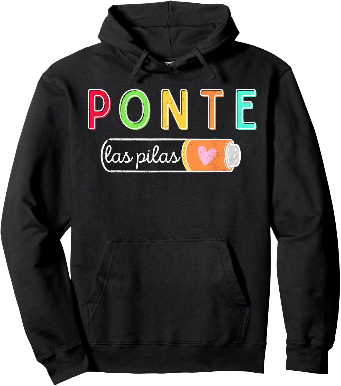 Ponte Las Pilas Spanish Teacher Maestra de Espanol Bilingual Hoodie - Hoodie | Black