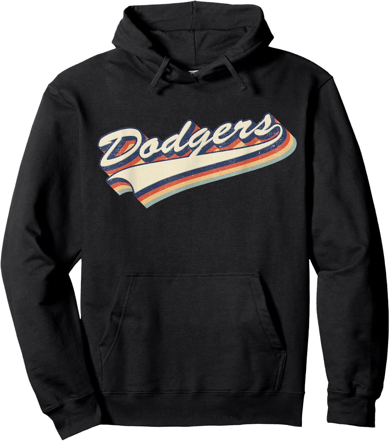 Vintage Dodgers Name Retro Style 70s 80s 90s Gift Men Women Hoodie - Hoodie | Black