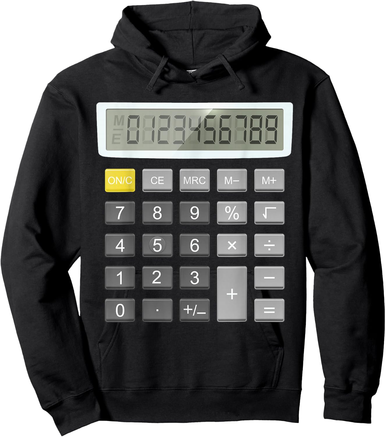 Maths Day Costume Idea for Kids & Calculator Costume Hoodie - Hoodie | Black
