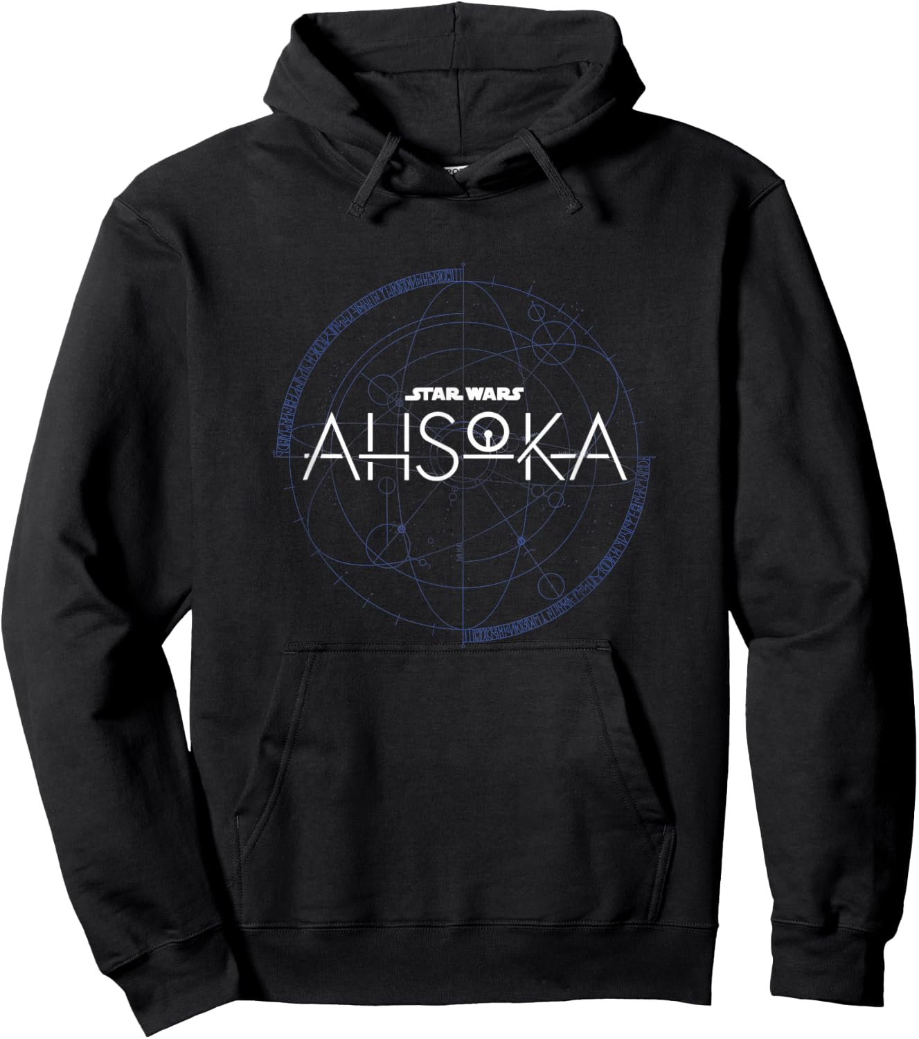 Star Wars: Ahsoka Series Official Stylized Logo Vintage Hoodie - Hoodie | Black