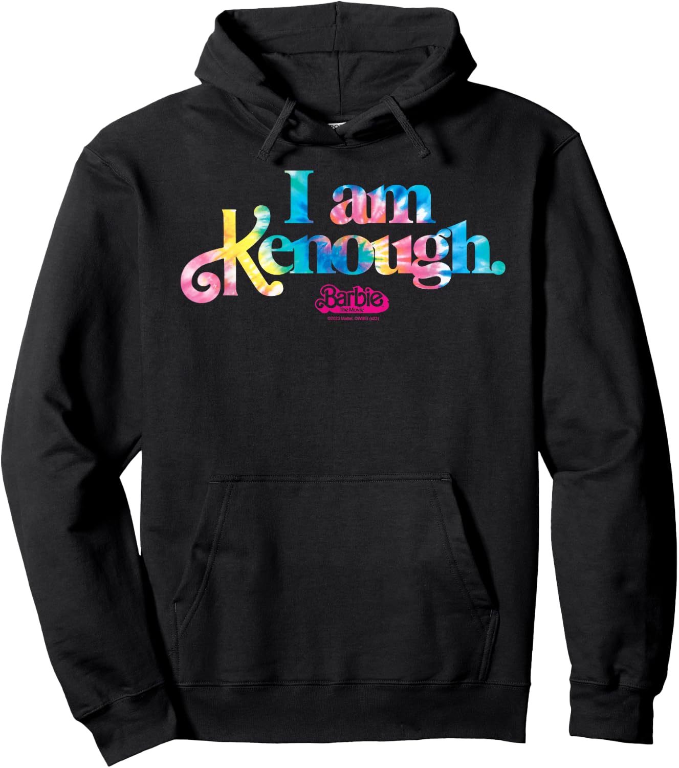 Barbie The Movie - I Am Kenough Tie Dye Logo Hoodie - Hoodie | Black