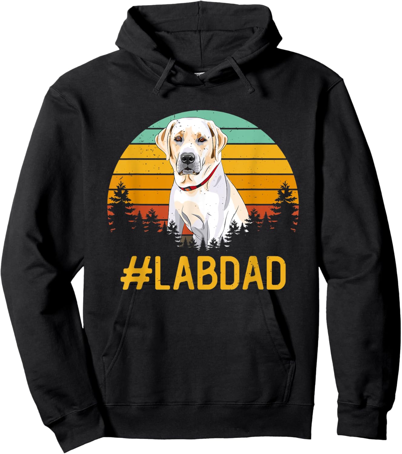 Labdad Dog Lover Fathers Day Labrador Puppy Breeder Dog Dad Women Hoodie - Hoodie | Black