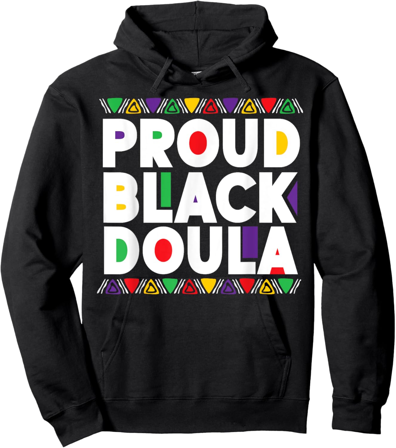 Doula Birth Worker Proud Black Doula Hoodie - Hoodie | Black
