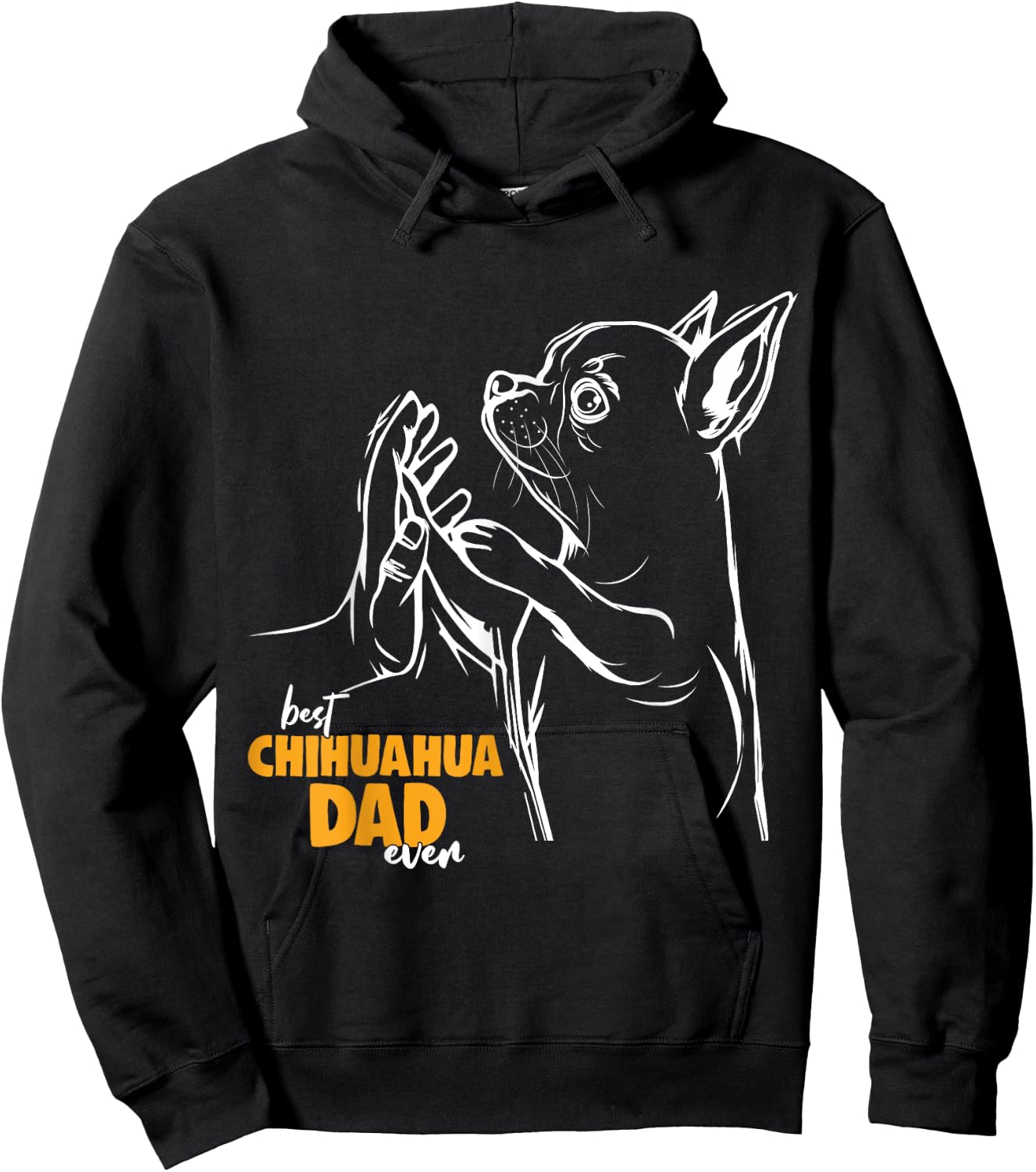 Chihuahua Dog Dad Men Women Girls Kids Hoodie - Hoodie | Black