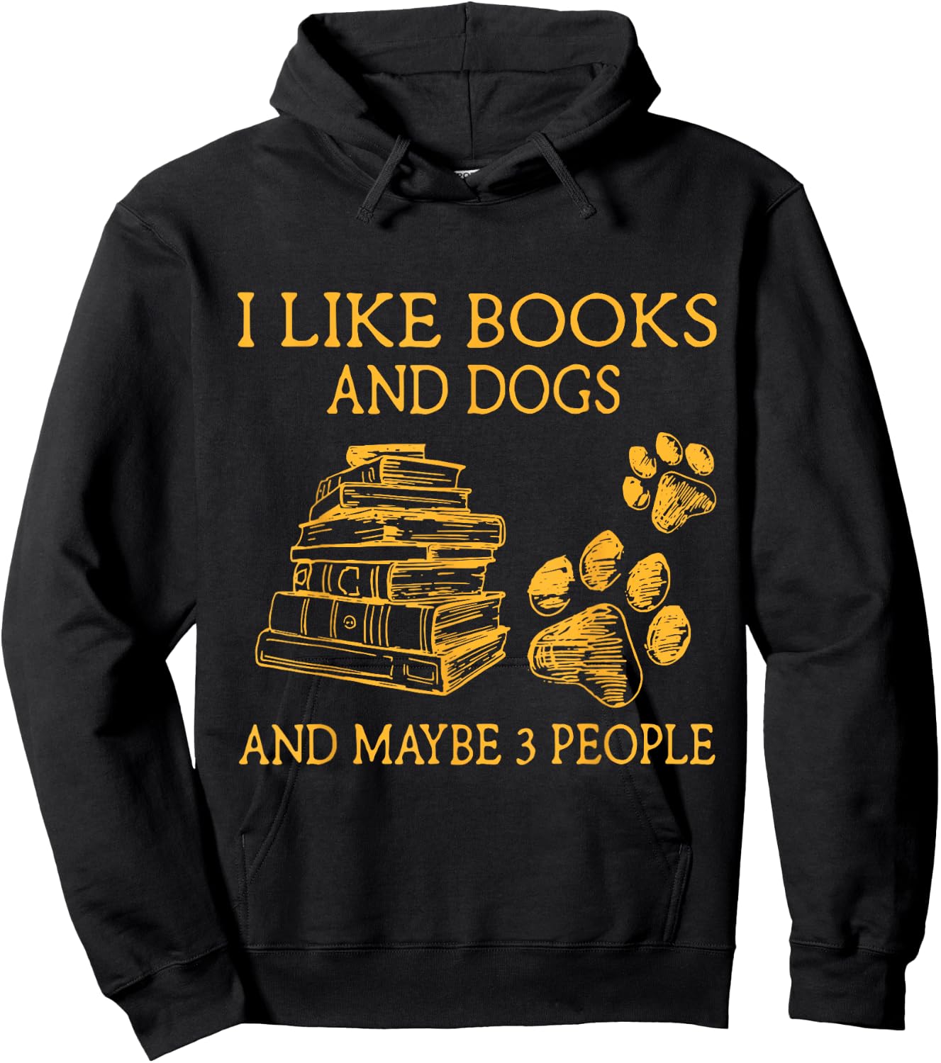 I Like Books And Dogs And Maybe 3 People Vintage Hoodie - Hoodie | Black