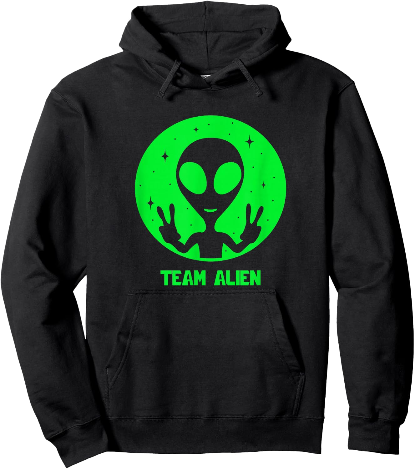 Alien Lover Men Women Kids UFO Abduction Team Alien Hoodie - Hoodie | Black