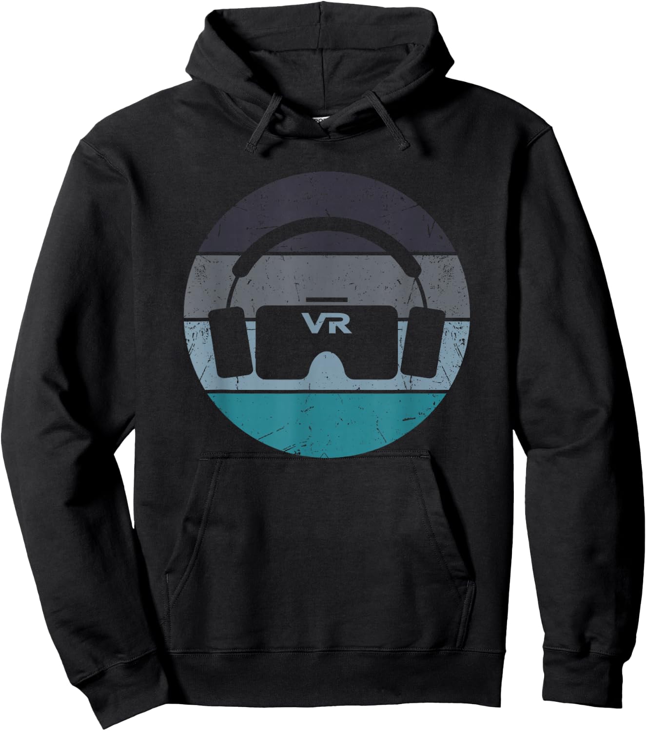 Funny VR Gamer Vintage Retro Video Games for Boys Men Gaming Hoodie - Hoodie | Black