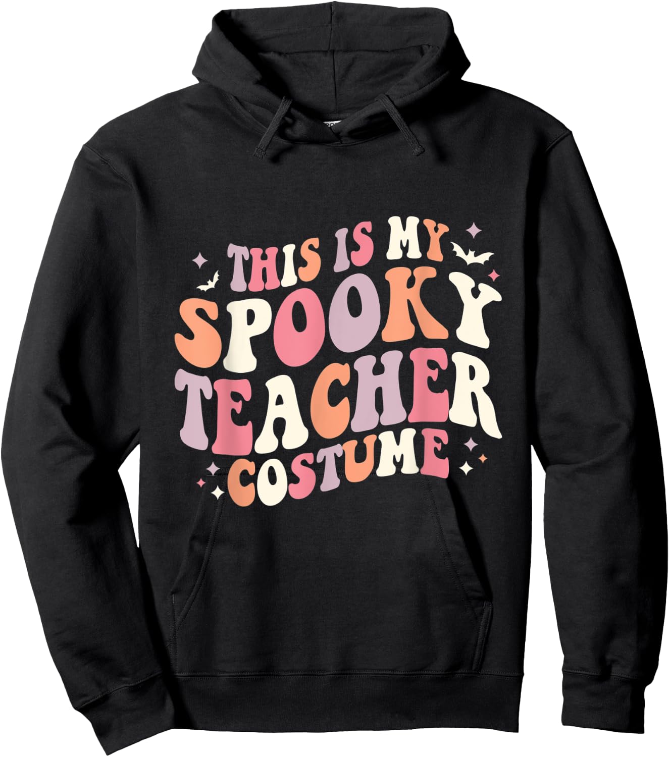 Retro Halloween This is my Spooky School Teacher Costume Hoodie - Hoodie | Black